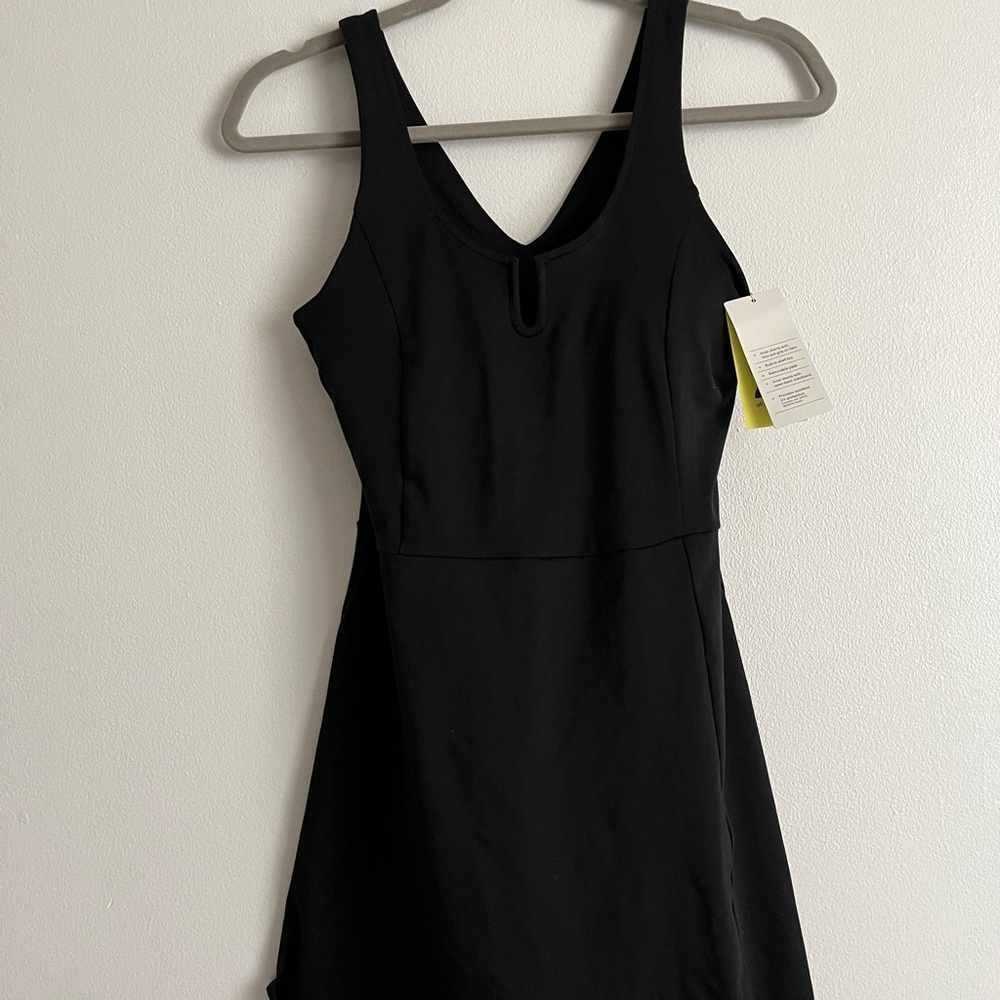 Black Sleeveless Athletic Dress w/ Built in Shorts